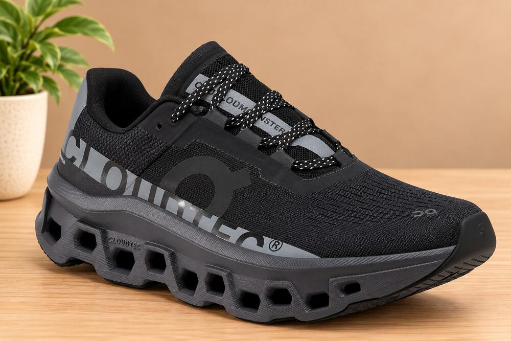 NWT On Men’s Cloudmonster Lumos Running Shoes Black Size 10.5 Medium